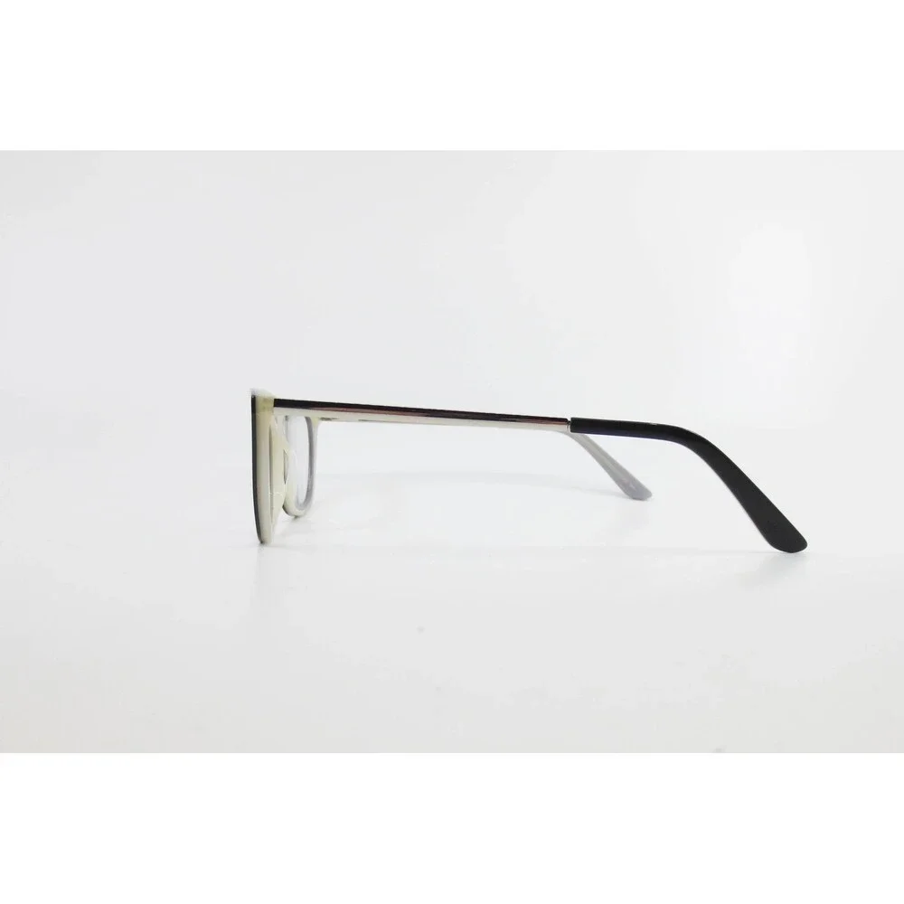 SA 8007 BK/WH Cat Eye Eyeglass Frames Black White 53-16-140 Women Eyewear